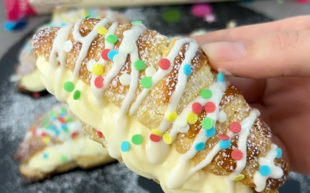 Schnelle Konfetti Croissants