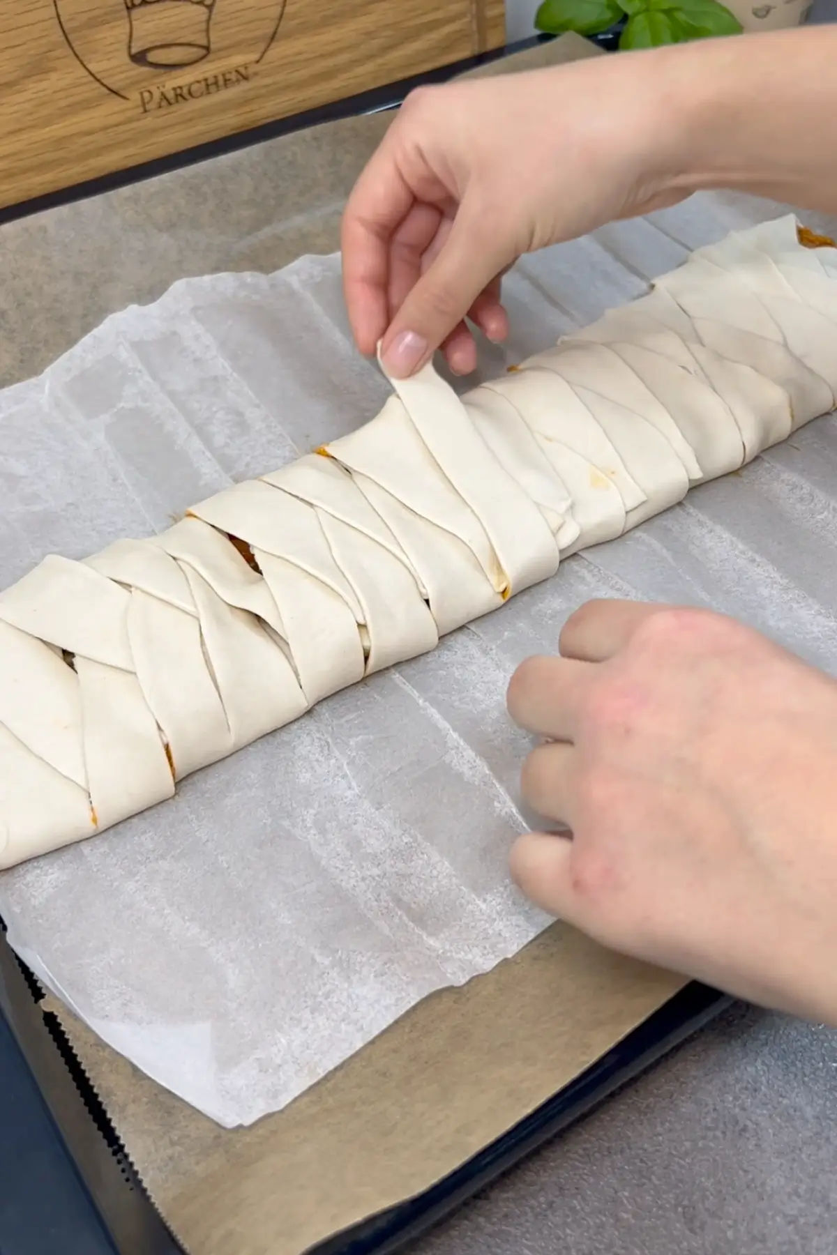 Blätterteigzopf Rezept