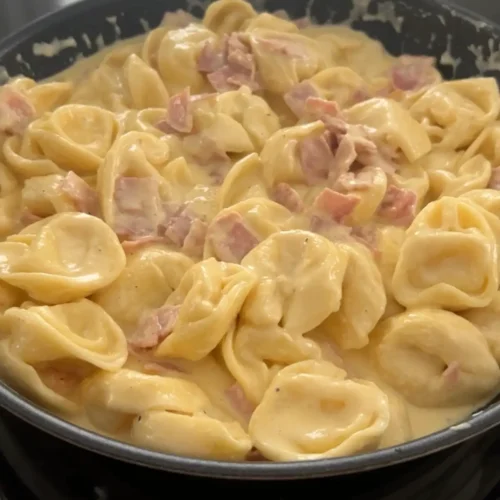 Schnelle Tortellini mit Kochschinken-Sahne-Soße