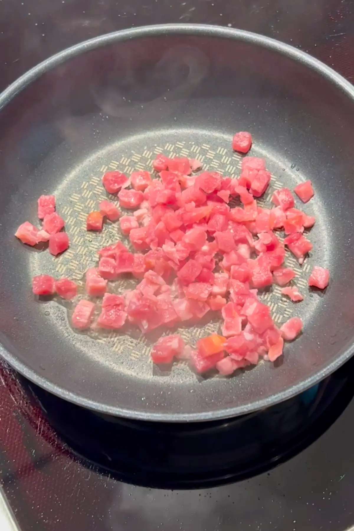 Kartoffel Bohnensalat mit Speck