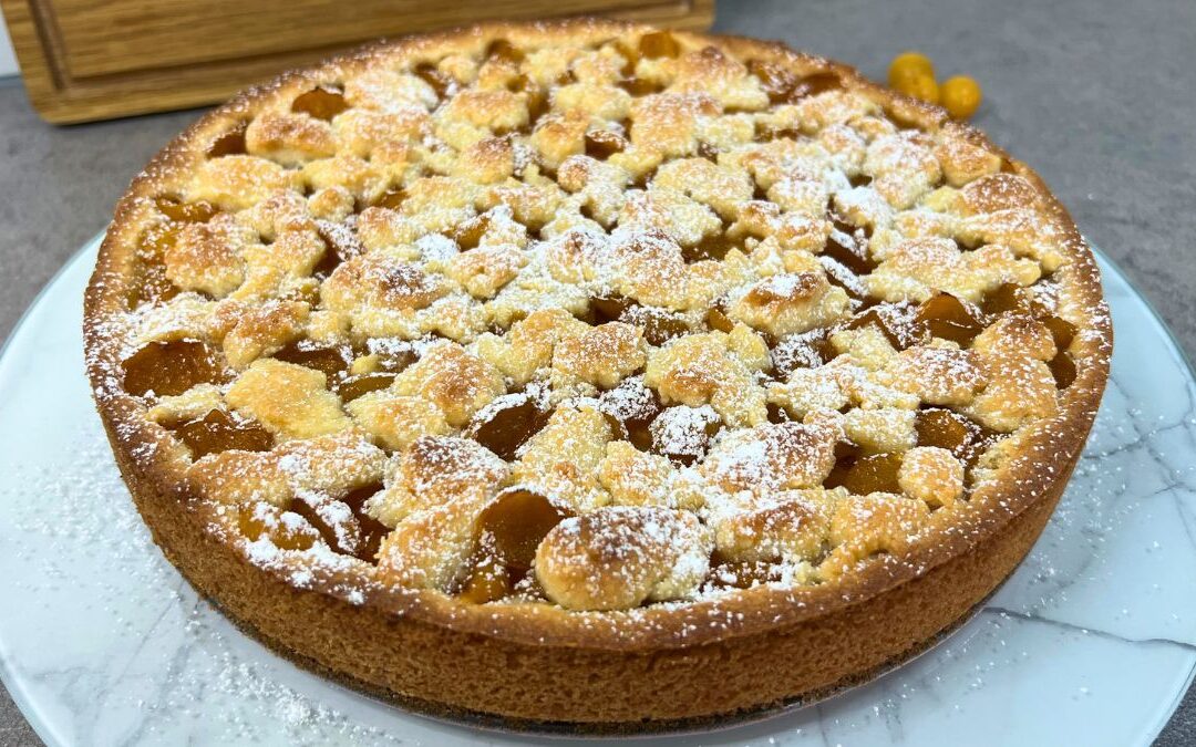 Mirabellenkuchen mit Pudding