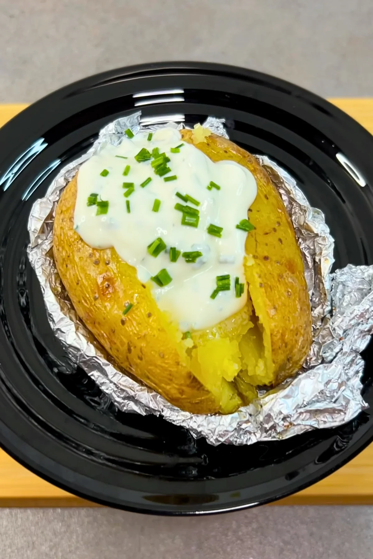 Ofenkartoffel im Backofen mit Quark